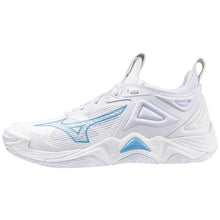 Load image into Gallery viewer, Mizuno Women's Wave Momentum 3 - White/Columbia Blue