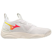 Load image into Gallery viewer, Mizuno Women's Wave Momentum 3 - Snow White/ High Vis Pink