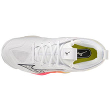 Load image into Gallery viewer, Mizuno Women's Wave Momentum 3 - Snow White/ High Vis Pink
