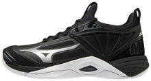 Load image into Gallery viewer, Mizuno Women's Wave Momentum 2 - Black/Silver CLOSEOUT - NO RETURNS