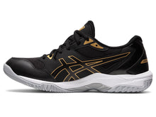 Load image into Gallery viewer, Asics Men&#39;s Gel-Rocket 10 Volleyball shoe - black/pure gold
