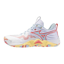 Load image into Gallery viewer, Mizuno Women's Wave Momentum Elite Volleyball Shoe - white/calypso coral
