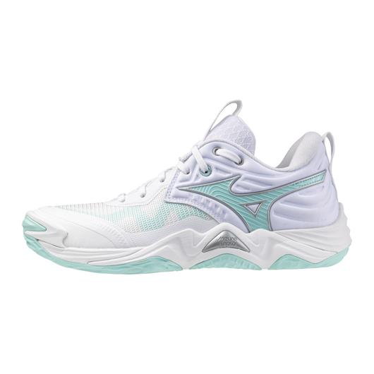 Women's Mizuno Wave Momentum Elite Volleyball Shoe - white/blue tint