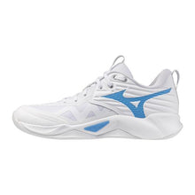 Load image into Gallery viewer, Mizuno Women's Wave Momentum Pro Volleyball Shoe - white/baby blue
